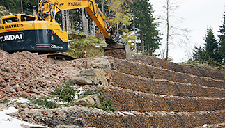 Forstwegbau-Abhang-Festigung-Matheis